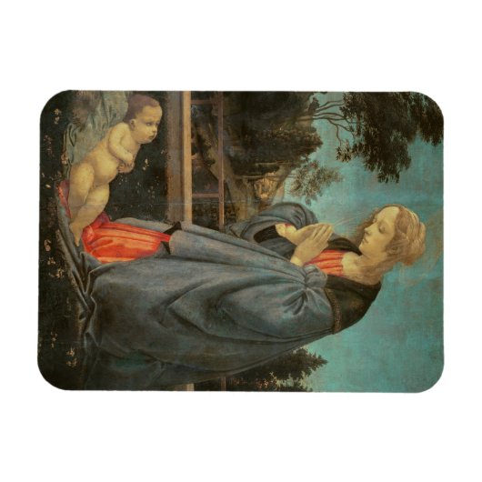 Madonna verehrt das Kind, c.1477-80 (Öl auf p Magnet (Horizontal)