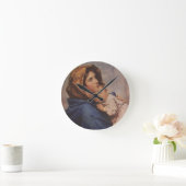 Madonna Virgin Mother Mary with Sleeping Jesus Runde Wanduhr (Zuhause)