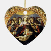 Madonna vom Granatapfel / Ruby Gemstone Herz Keramik Ornament (Hinten)