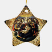 Madonna vom Granatapfel / Ruby Gemstone Star Keramik Ornament (Hinten)
