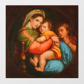Madonna vom Sessel Raphael 1895 Fensteraufkleber (Blatt)