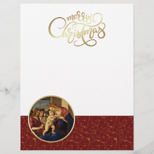 Madonna von Botticelli. Cristmas Letterhead (Vorderseite)