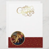 Madonna von Botticelli. Cristmas Letterhead (Vorne/Hinten)