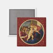 Madonna von Botticelli. Fine Art Christmas Geschen Magnet (Vorderseite/Rückseite)
