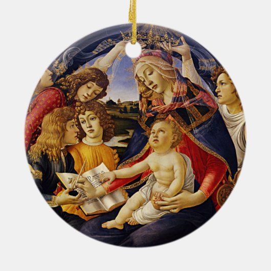 Madonna von Botticelli Keramik Ornament (Hinten)