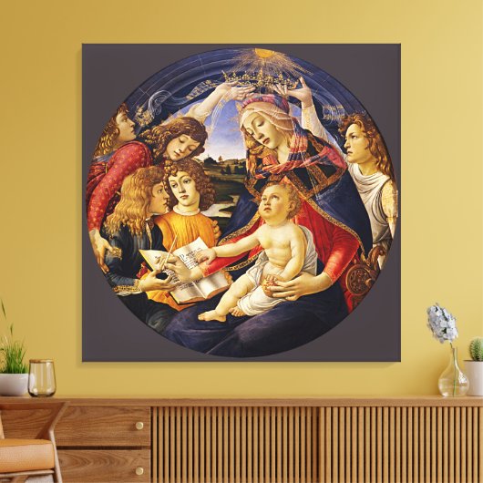 Madonna von Botticelli Leinwanddruck (Insitu (Wohnzimmer))