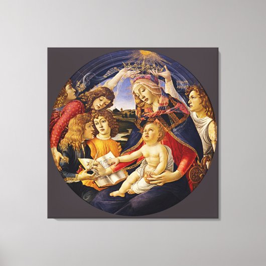 Madonna von Botticelli Leinwanddruck (Vorderseite)