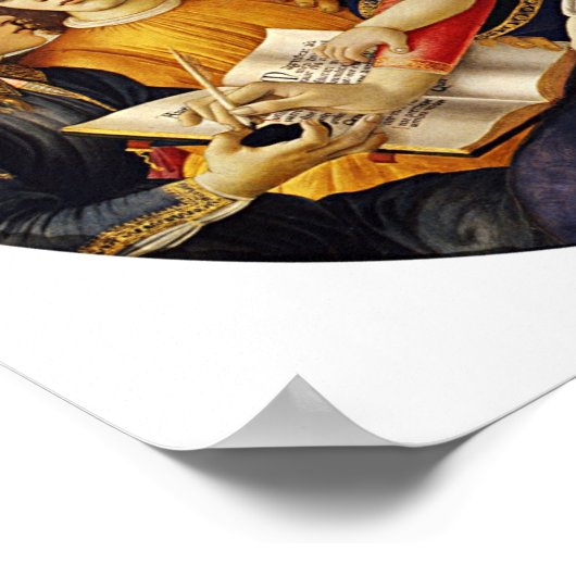 Madonna von Botticelli Poster (Ecke)