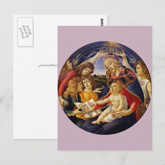 Madonna von Botticelli Postkarte (Vorne/Hinten)