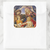 Madonna von Botticelli Quadratischer Aufkleber (Tasche)