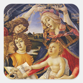Madonna von Botticelli Quadratischer Aufkleber