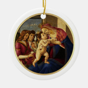Madonna von Botticelli. Weihnachtsgeschenk Keramikornament