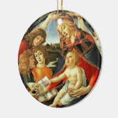 Madonna von Botticelli. Weihnachtsgeschenk Keramikornament (Links)