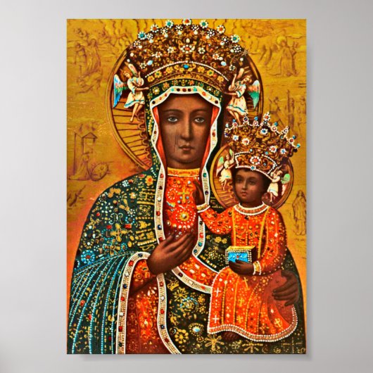 Madonna von Czestochowa Polnisch Katholische Maria Poster (Vorne)