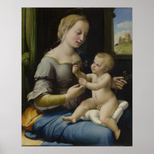 Madonna von den Pinks von Raphael - Poster