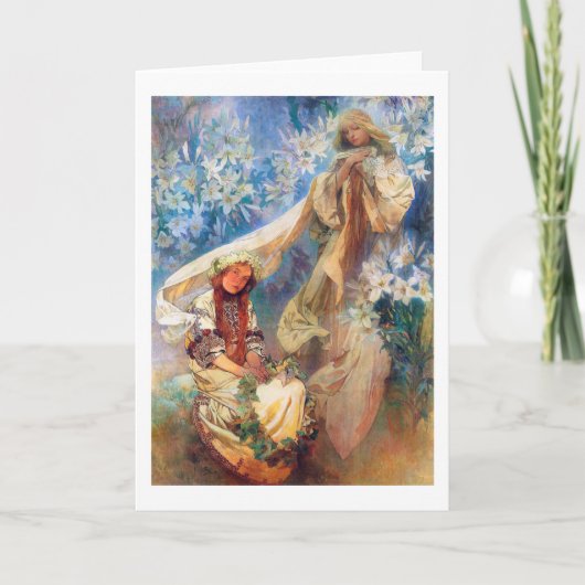 Madonna von der Lüge, Mucha Karte (Vorderseite)