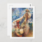 Madonna von der Lüge, Mucha Postkarte (Vorne/Hinten)