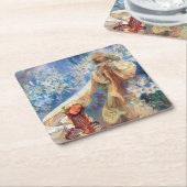 Madonna von der Lüge, Mucha Rechteckiger Pappuntersetzer (angewinkelt)