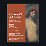 Madonna von Edvard Munch, Kunsthändler, Galerie Flyer<br><div class="desc">Madonna von Edvard Munch,  Art Dealer,  Galerie Werbung Flyer von der Business Card Store.</div>