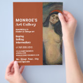 Madonna von Edvard Munch, Kunsthändler, Galerie Flyer (Hand)