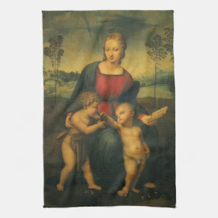 Madonna von Goldfinch von Raphael Sanzio Geschirrtuch