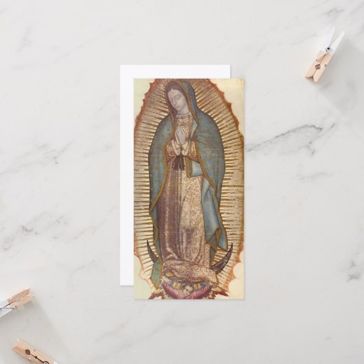 Madonna von Guadalupe (Nuestra Señora) (Virgen) Karte (Vorderseite/Rückseite Beispiel)