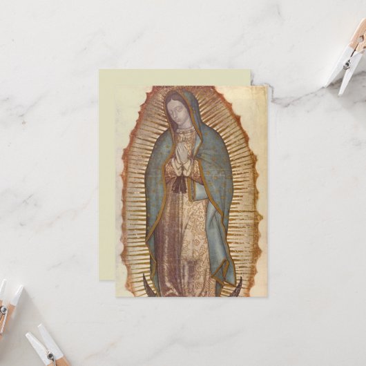 Madonna von Guadalupe (Nuestra Señora) (Virgen) Karte (Vorderseite/Rückseite Beispiel)