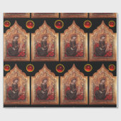 MADONNA VON HUMILITY / Red Ruby Gemstones Weihnach Geschenkpapier (Flach)