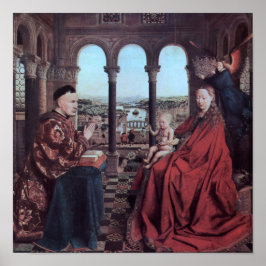 Madonna von Kanzler Rolin von Van Eyck - Poster