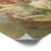 Madonna von Lilies von Alphonse Mucha Poster (Ecke)