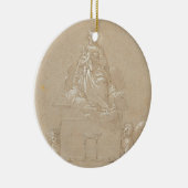 Madonna von Loreto (Feder) Keramik Ornament (Rechts)