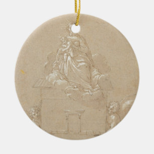 Madonna von Loreto (Feder) Keramik Ornament