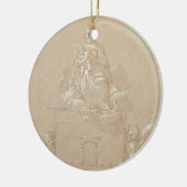 Madonna von Loreto (Feder) Keramik Ornament (Links)