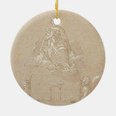 Madonna von Loreto (Feder) Keramik Ornament (Hinten)