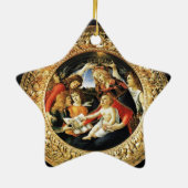 Madonna von Magnificat / Ruby Gemstone Star Keramik Ornament (Hinten)