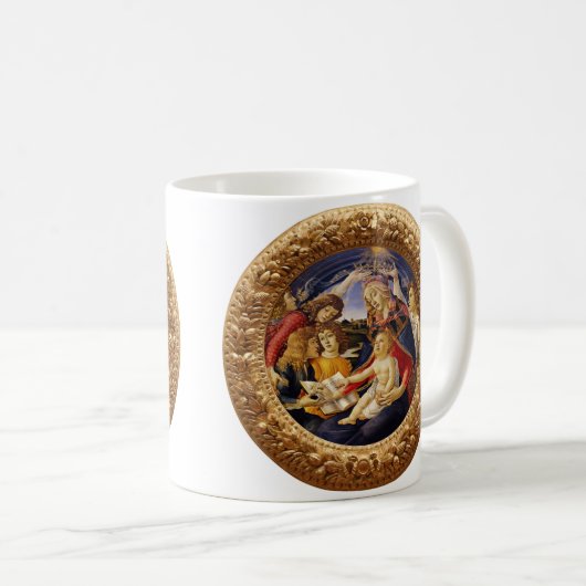 Madonna von Magnificat von Sandro Botticelli Kaffeetasse (VorderseiteRechts)