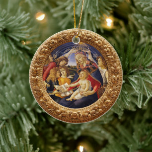Madonna von Magnificat von Sandro Botticelli Keramik Ornament