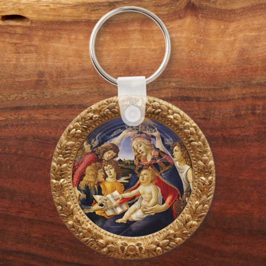 Madonna von Magnificat von Sandro Botticelli Schlüsselanhänger (Vorderseite)