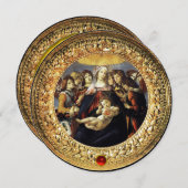 Madonna von Pomegranate Weihnachten Red Ruby Gem Einladung (Vorne/Hinten)