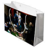 Madonna von Rosary, Caravaggio Große Geschenktüte (Rückseite Schrägansicht)
