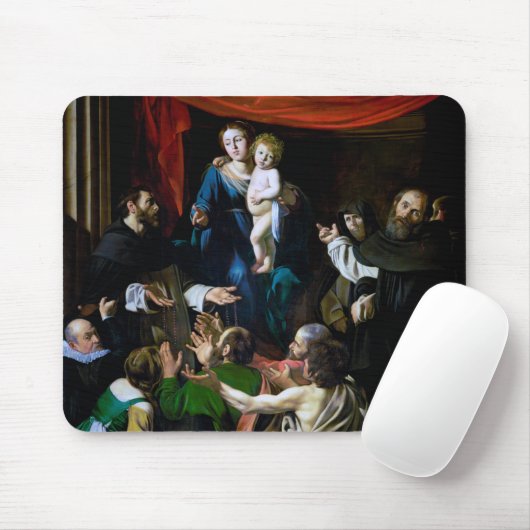 Madonna von Rosary, Caravaggio Mousepad (Mit Mouse)