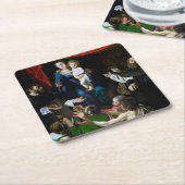 Madonna von Rosary, Caravaggio Rechteckiger Pappuntersetzer (angewinkelt)