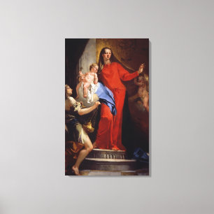 Madonna von Rosary (Öl auf Leinwand) Leinwanddruck