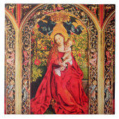 MADONNA VON ROSE BOWER MIT ANGELN FLIESE (Vorderseite)