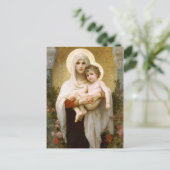 Madonna von Rose und Säugling Jesus Postkarte (Stehend Vorderseite)