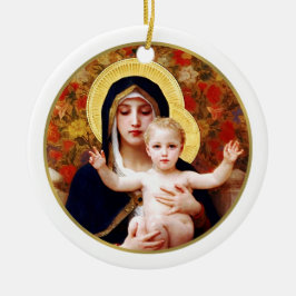 Madonna von W. Bouguereau. Fine Art Christmas Gesc Keramikornament