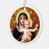 Madonna von W. Bouguereau. Fine Art Christmas Gesc Keramikornament (Links)