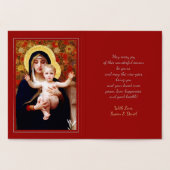Madonna von W.Bouguereau Luxus Weihnachten Folienkarte (Innenseite)