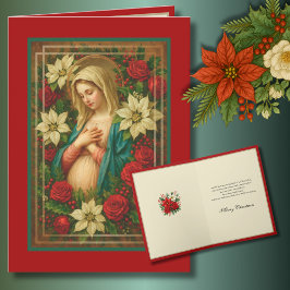 Madonna Weihnachtssegen Maria Feiertagskarte