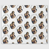 Madonna with Christ Child Customizable White Geschenkpapier (Flach)